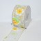 Banda decor cu flori 38mmx10m alb