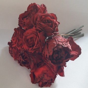 Buchet roz x8 27cm rosu
