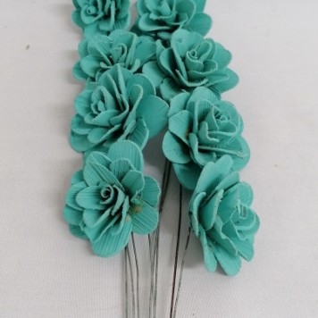 Flori acacia 6cm vopsit aqua