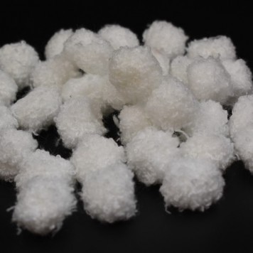 Bile casmir pufoase 2,5cm s/50 alb