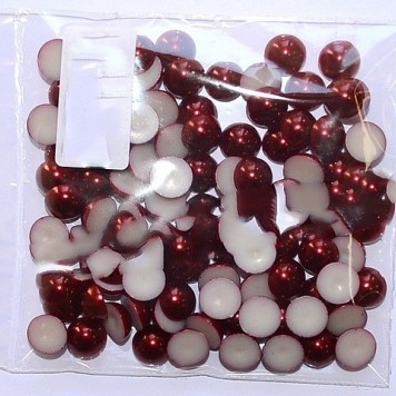 Margele jumatati 12mm s/100 bordeaux
