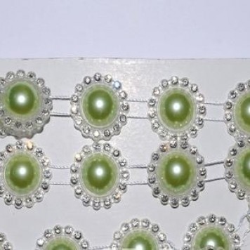 Sir margele cu strasuri 1.2m S/50 mar verde