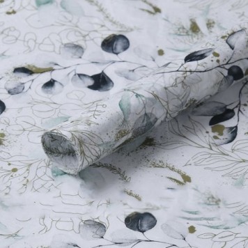 Ambalaj hartie 50x70cm S/10 alb/verde/albastru.