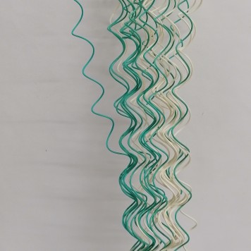 Fir curly S/30 aqua-alb