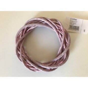 Coronita din nuiele d15cm roz