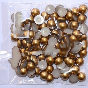Margele jumatati 12mm S/100 auriu mat