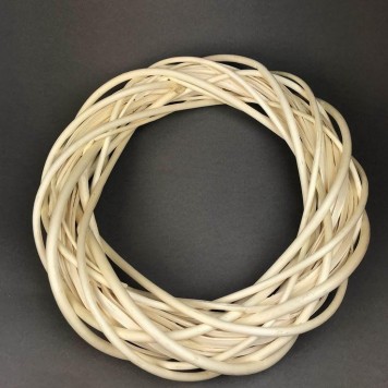 Coronita din nuiele 25cm alb