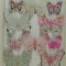 Fluturi cu clame 5-8cm S/10 roz