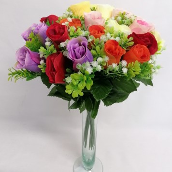 Fir trandafiri x24 H:34cm mixt