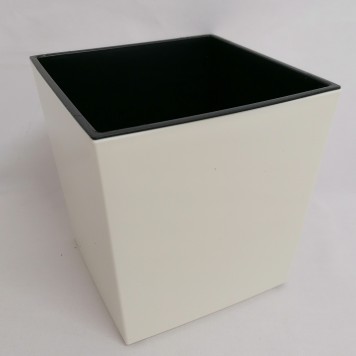 Ghiveci plastic juka 19x19cm crem