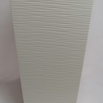 Ghiveci plastic finezja cu dungi 40X40cm crem