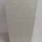Ghiveci plastic finezja cu dungi 40X40cm crem