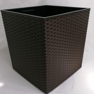 Ghiveci plastic juka 40x40cm mokka