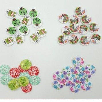 Nasturi cu model floare 2.5cm s/12
