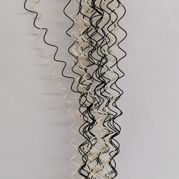 Fir curly S/30 negru-alb