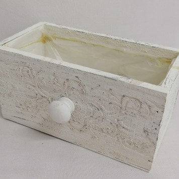 Sertar din lemn 18x9x9cm crem