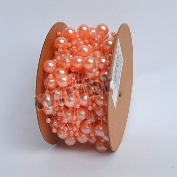 Ghirlanda margele 8mm x10m coral piersica