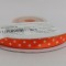 Banda decor saten cu buline 1cmx25y portocaliu/alb