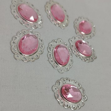 Diamante decor 24x32mm roz