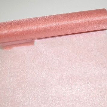 Organza sul 23.5cmx10m roz pudra