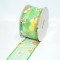 Banda decor cu flori 38mmx10m verde