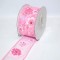Banda decor cu flori 38mmx10m roz deschis