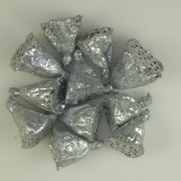 Lotus mini argintiu cu glitter