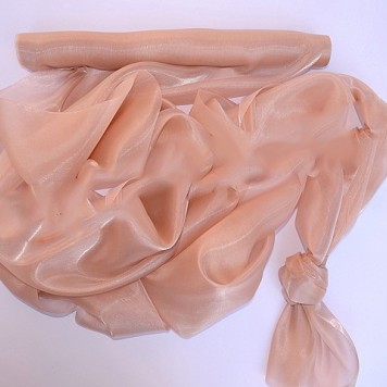 Organza saten 47cmx10m rose gold