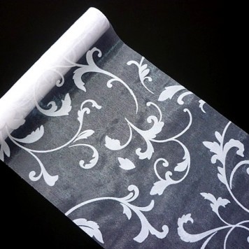 Organza sul catifea 23.5cmx5m alb