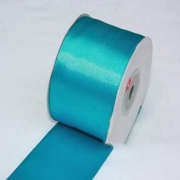 Banda decor saten 5cmx25y albastru turcoaz