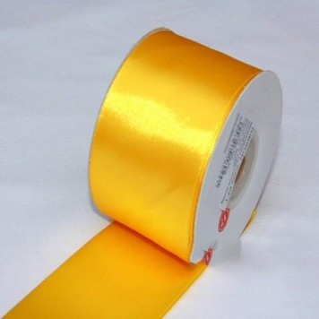 Banda decor saten 5cmx25y galben lamaie