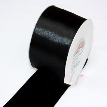 Banda decor saten 5cmx25y negru