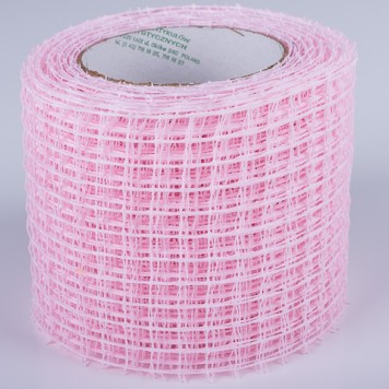 Banda decor plasa simpla 10cm roz