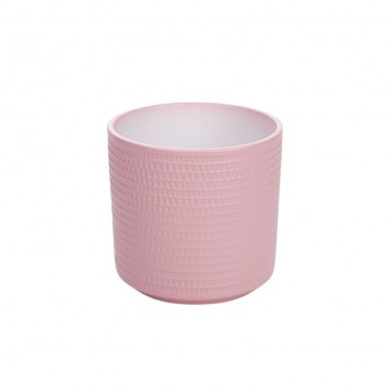 Vas ceramic Calla 13cm roz mat