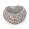 Bol inima din piatra Tendril 20x20x11cm gri-maro antic