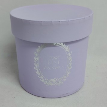 Cutie din carton rotund 12x12cm mov deschis
