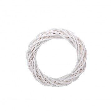 Coronita din nuiele 20x4cm alb
