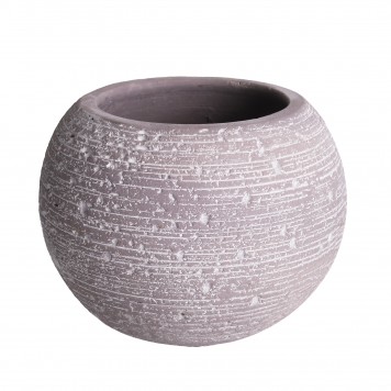 Bol piatra rotund 15x12.5cm gri deschis