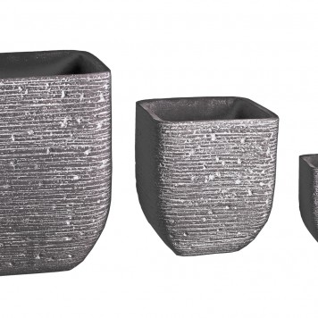 Bol din beton patrat S/3 gri