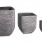 Bol din beton patrat S/3 gri