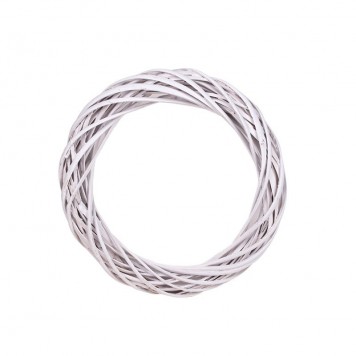 Coronita din nuiele 30x5.5cm alb