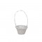 Cos din nuiele cu toarta 30x19/60cm alb