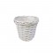 Bol din nuiele 14.5x13.5cm alb
