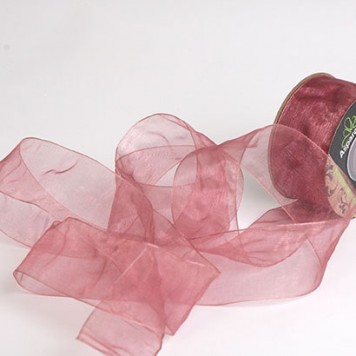 Banda decor organza 3,8cmx25m nalba