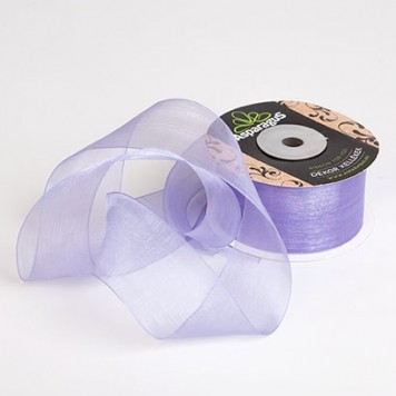 Banda decor organza 3,8cmx25m mov deschis