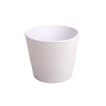 Vas ceramic Harlekin 13cm alb mat