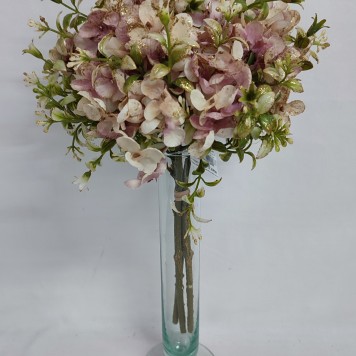 Buchet hortensie cu glitter 37cm roz