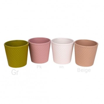 Vas ceramic Lisa 14x13cm roz