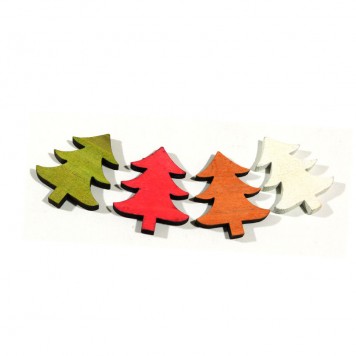 Set braduti din lemn colorate 6x5cm S/30