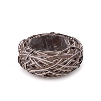 Bol din nuiele 31x10cm natur-gri